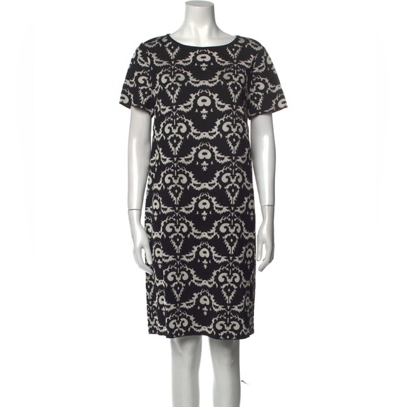 St. John Jacquard Printed Knee-Length Dress NWT Size 10 - Picture 1 of 3